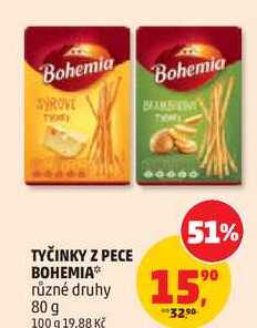TYČINKY Z PECE BOHEMIA různé druhy, 80 g
