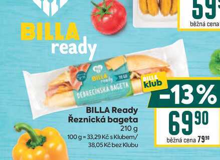 BILLA Ready Řeznická bageta 210 g