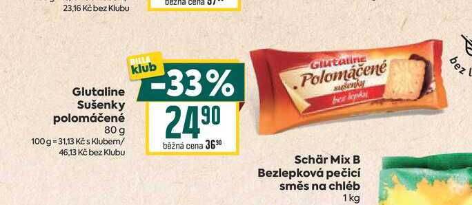 Glutaline Sušenky polomáčené 80 g