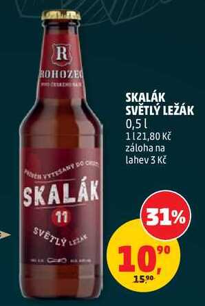SKALÁK SVĚTLÝ LEŽÁK, 0,5 l
