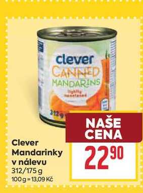 Clever Mandarinky v nálevu 312/175 g 