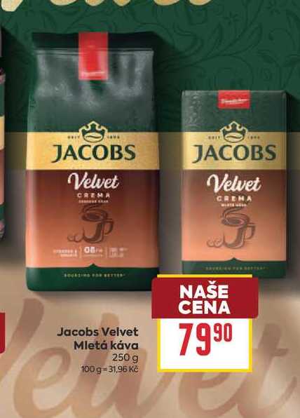 Jacobs Velvet Mletá káva 250 g