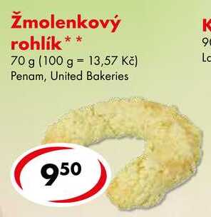 Žmolenkový rohlík, 70 g