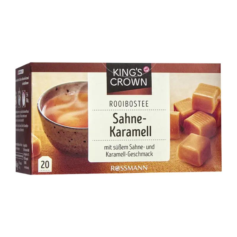 King's Crown Rooibos čaj s příchutí karamelu, 40 g