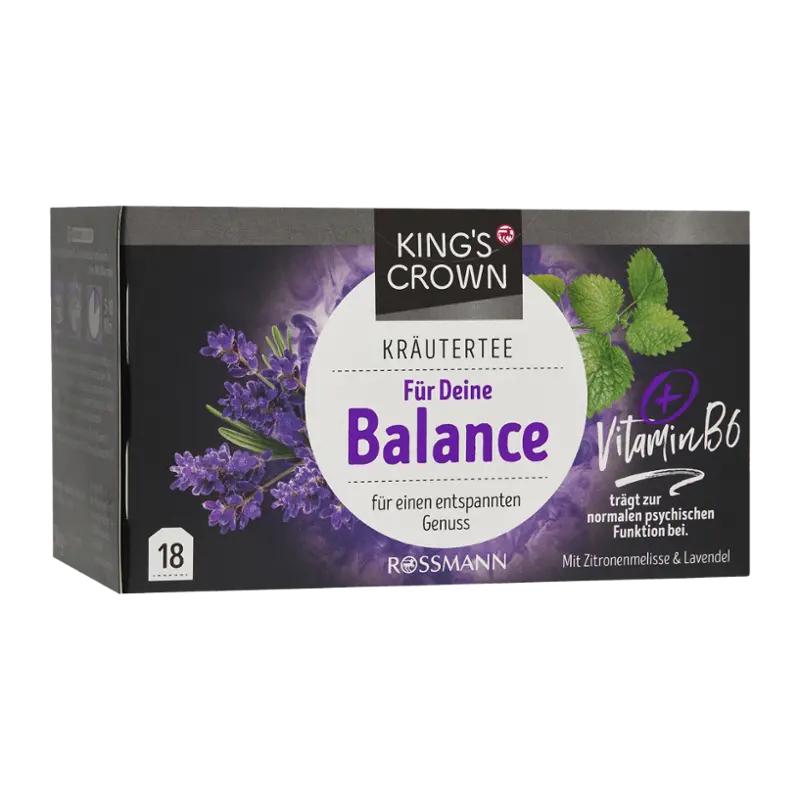 King's Crown Bylinný čaj pro balanc s meduňkou a levandulí, 32 g