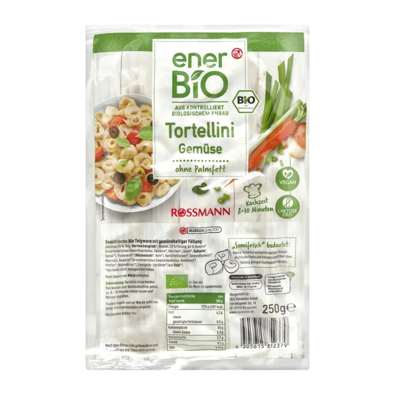 enerBiO BIO tortelliny plněné zeleninou, 250 g