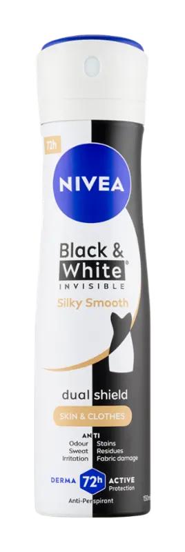 NIVEA Antiperspirant Black & White Invisible Silky Smooth, 150 ml