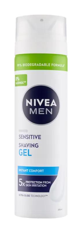 NIVEA Men Gel na holení Sensitive, 200 ml