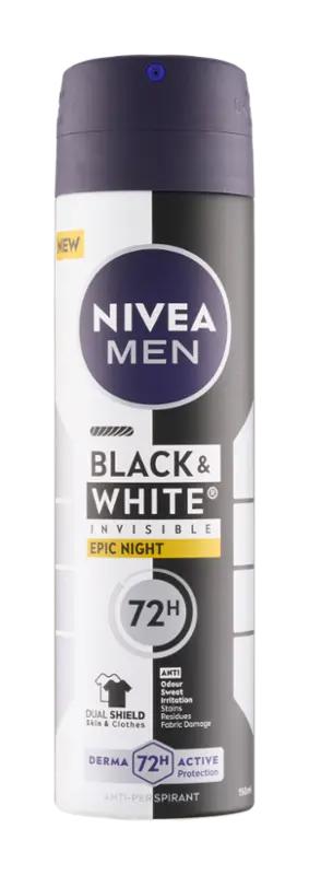 NIVEA Men Antiperspirant sprej pro muže Black & White Epic Night, 150 ml