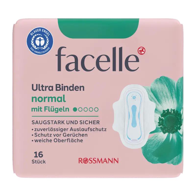 facelle Hygienické vložky Ultra Normal s křidélky, 16 ks