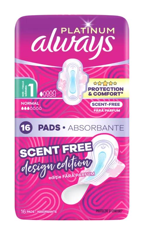 Always Hygienické vložky Platinum Normal s křidélky vel. 1, 16 ks