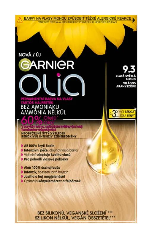 Garnier Permanentní barva na vlasy Olia bez amoniaku 9.3 zlatá světlá blond, 1 ks