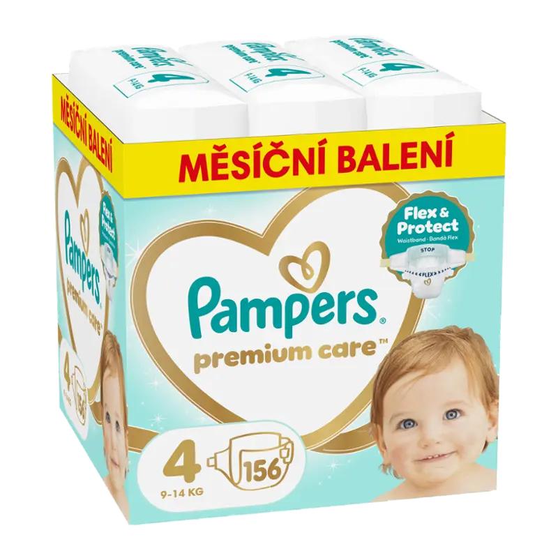 Pampers Pleny Premium Care, 9–14 kg, vel. 4, 156 ks