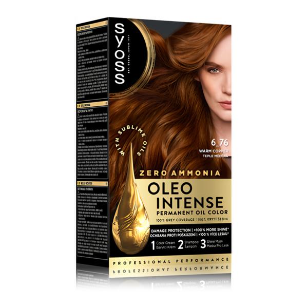 Syoss Oleo Intense Permanentní barva na vlasy 6-76 Tmavě měděná