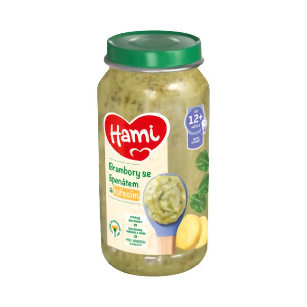 Hami Maso-zeleninový příkrm Brambory se špenátem a kuřecím