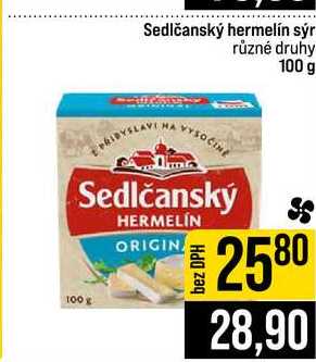 Sedlčanský hermelín sýr různé druhy 100 g