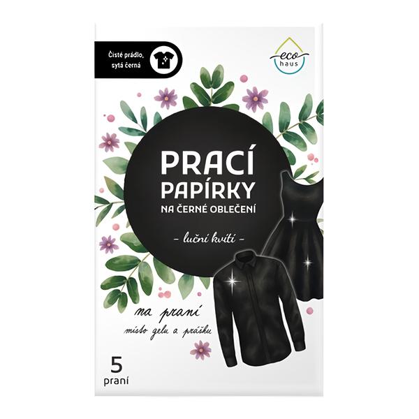EcoHaus Prací papírky černé prádlo luční kvítí