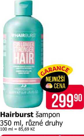 Hairburst šampon 350 ml, různé druhy