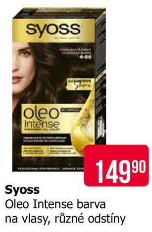 Syoss oleo intense 4-8 barva na vlasy, různé odstíny