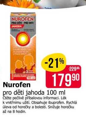NUROFEN pro děti jahoda 100 ml 