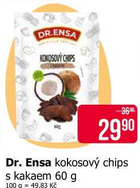Dr. Ensa kokosový chips s kakaem 60 g