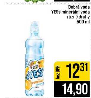 Dobrá voda YESS minerální voda různé druhy 500 ml