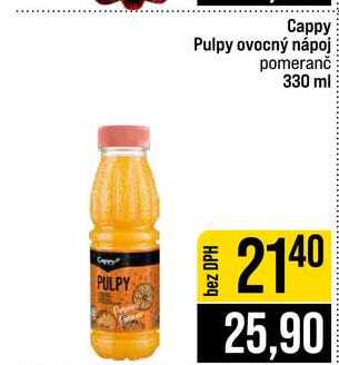 Cappy Pulpy ovocný nápoj pomeranč 330 ml