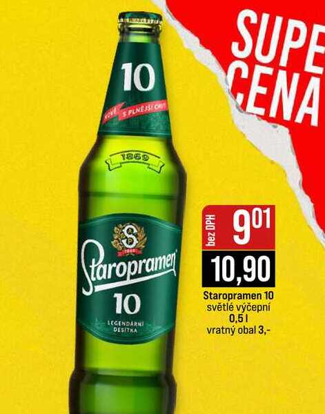 Staropramen 10 světlé výčepní 0,5l