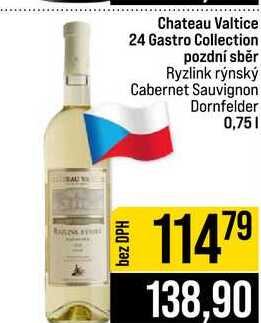 Chateau Valtice 24 Gastro Collection pozdní sběr Ryzlink rýnský Cabernet Sauvignon Dornfelder 0,75l