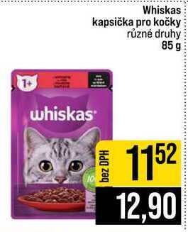 Whiskas kapsička pro kočky různé druhy 85 g 