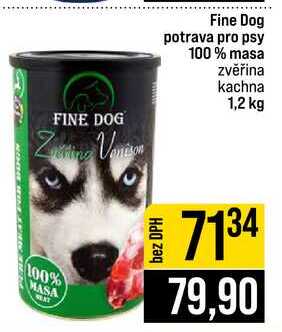 Fine Dog potrava pro psy 100% masa zvěřina kachna 1,2 kg