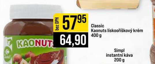 Classic Kaonuts lískooříškový krém 400 g