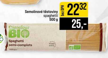 Semolinové těstoviny spaghetti 500 g