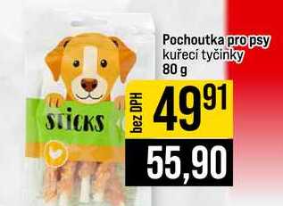 Pochoutka pro psy kuřecí tyčinky 80 g 