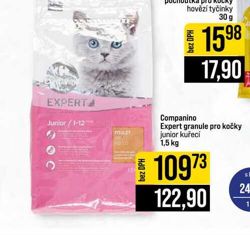 Companino Expert granule pro kočky junior kuřecí 1,5 kg