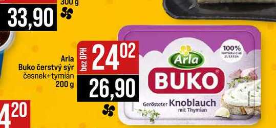 Arla Buko čerstvý sýr česnek+tymián 200 g