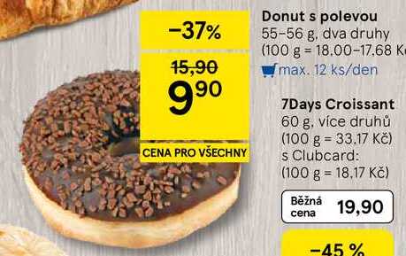 Donut s polevou, 55-56 g, dva druhy 