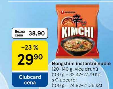 Nongshim instantní nudle, 120-140 g, více druhů