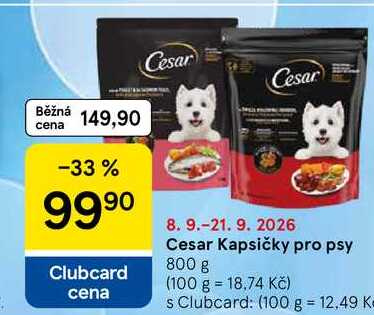 Cesar Kapsičky pro psy, 800 g