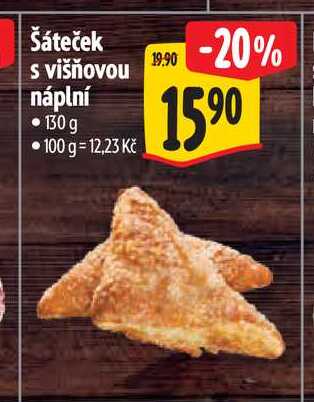 Šáteček s višňovou náplní  130 g 