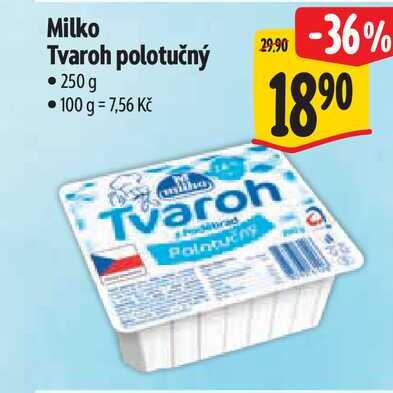 Milko Tvaroh polotučný 250g