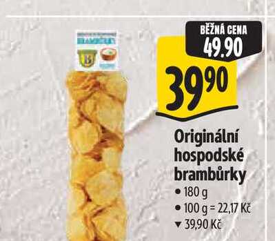 Originální hospodské brambůrky 180 g