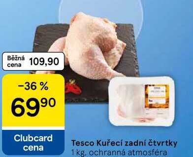 Tesco Kuřecí zadní čtvrtky, 1 kg