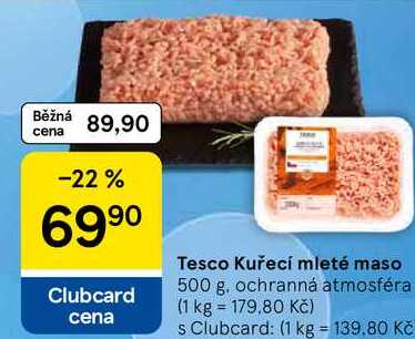 Tesco Kuřecí mleté maso, 500 g
