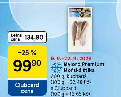 Mylord Premium Mořská štika, 600 g, kuchaná  
