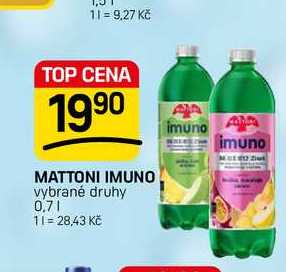 MATTONI IMUNO vybrané druhy 0,7l