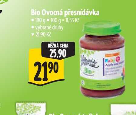 Bio Ovocná přesnídávka 190 g 