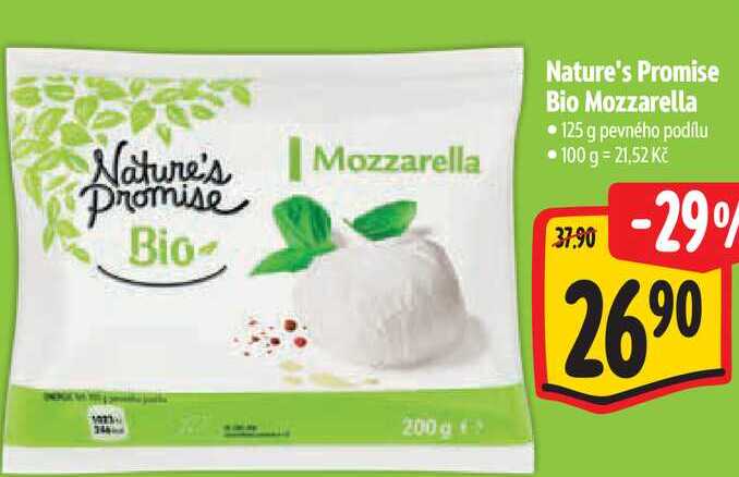 Nature's Promise Bio Mozzarella 125 g