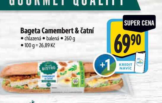 Bageta Camembert & čatní 260 g