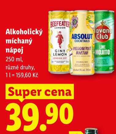 Alkoholický míchaný nápoj, 250 ml
